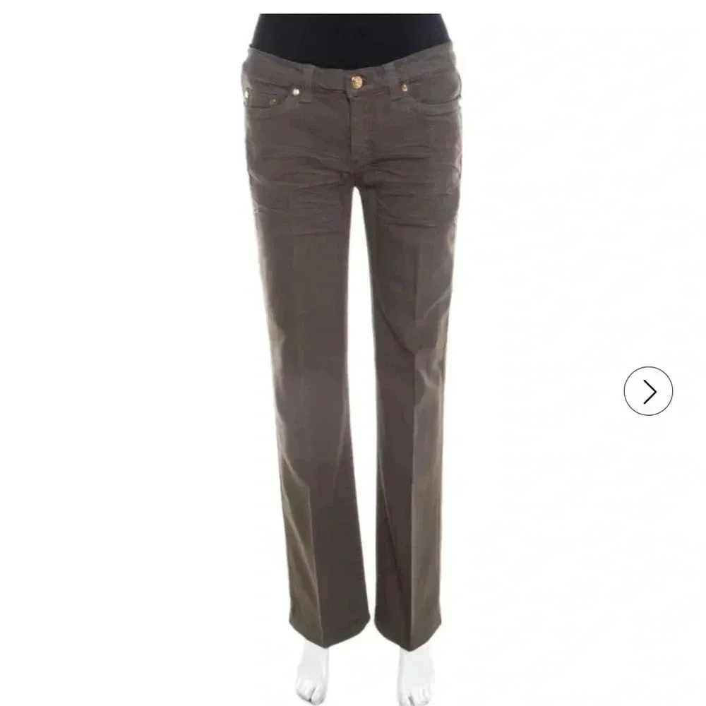 Roberto Cavalli Grey Denim Regular Fit Low Waist Jeans M